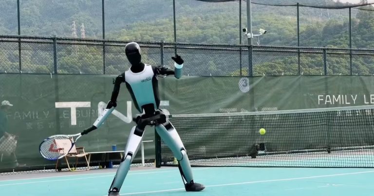 Meet the humanoid robot that plays tennis (almost) like a pro