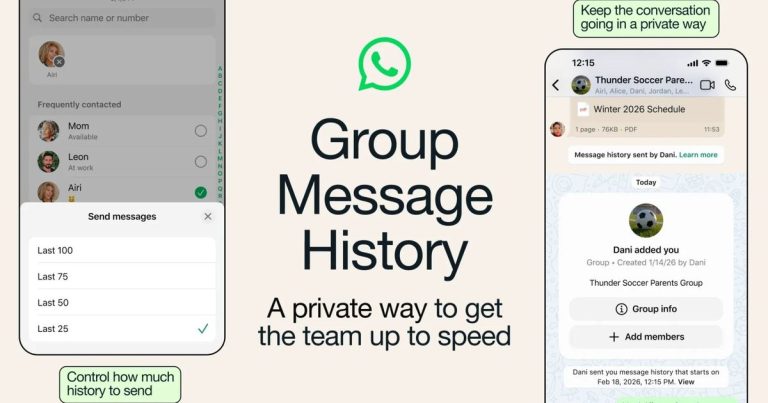WhatsApp’s latest feature makes it easier for you to bring new group chat members up to speed
