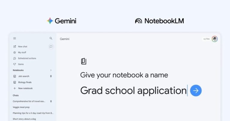 All Gemini users can now access Notebook projects on the web without paying a dime