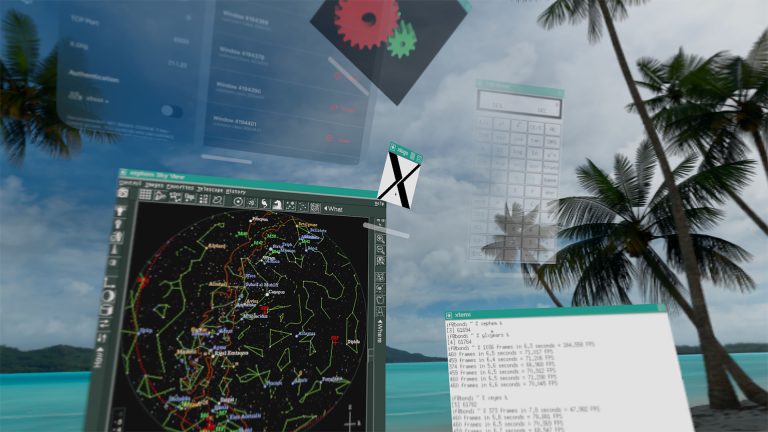 UHF X11 Turns Apple Vision Pro Into an X11 Display Server UHF X11 X11 display server running on Apple Vision Pro visionOS