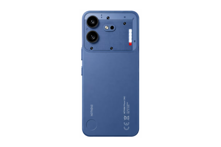 Nothing Phone 4b rear design with Glyph Bar and transparent back