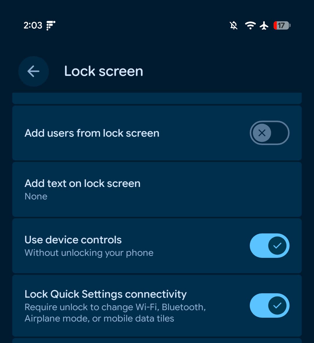 New Quick Settings lock toggle in Android 17 QPR3 Beta 2