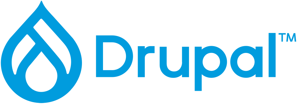 Drupal logo with wordmark for the core security advisory
