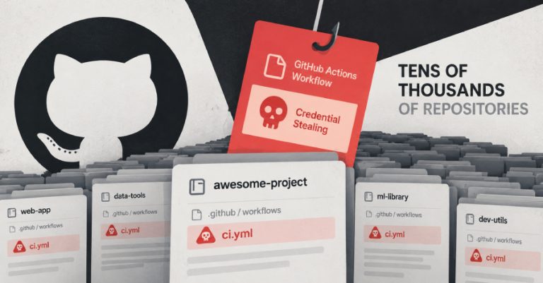 GitHub Actions supply chain attack illustration