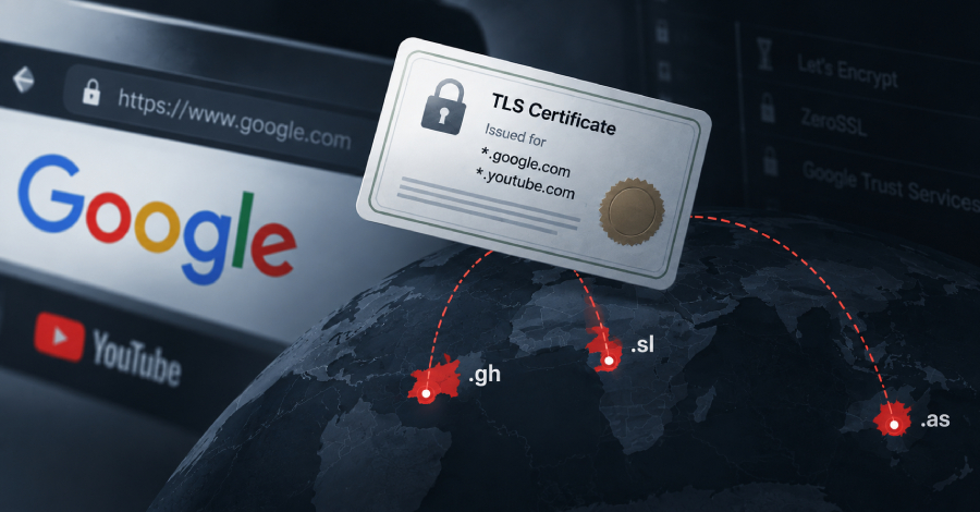 TLS certificates and ccTLD DNS hijack illustration