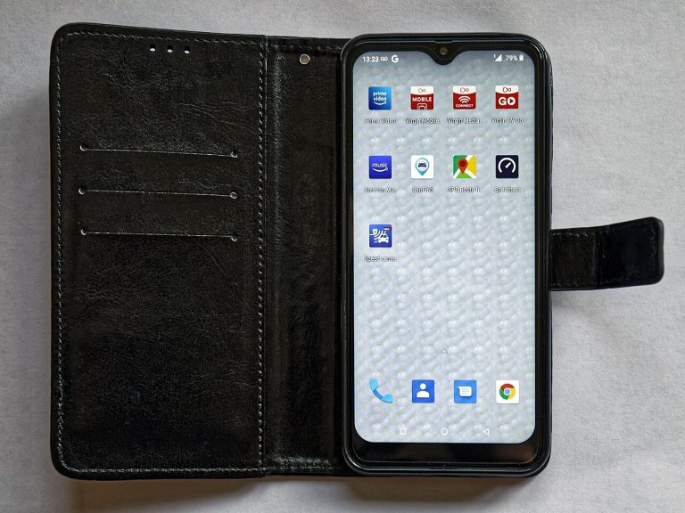 Android smartphone with case
