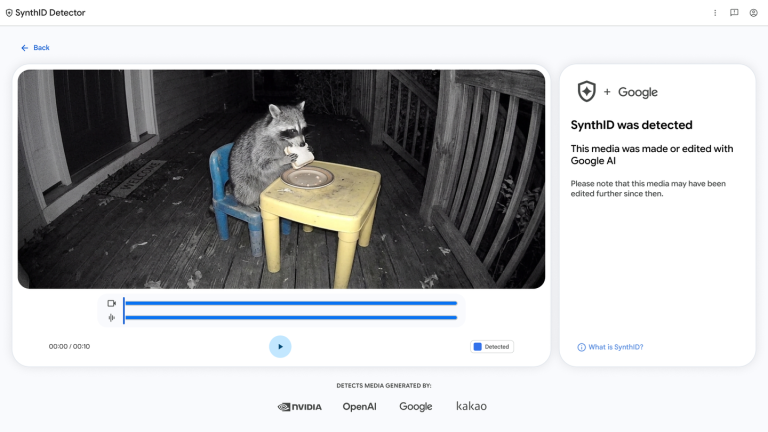SynthID Detector checking an AI-generated video