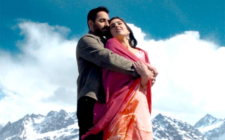 Udta Teer movie still featuring Ayushmann Khurrana and Sara Ali Khan